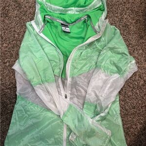 Nike Women's Vibrant Green and White Ski Jacket